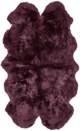 Natures Collection Saueskinnteppe Lilla 180x110 cm