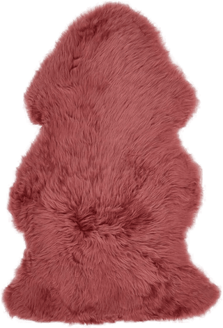 Natures Collection Saueskinn Langhåret 115x60 cm Gammelrosa