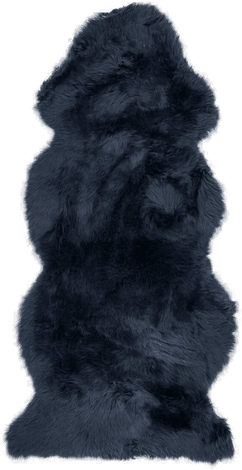 Natures Collection Saueskinn Marineblå 135x60 cm