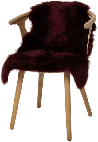 Warm & Comfy Saueskinn 100x60 cm - Bordeaux