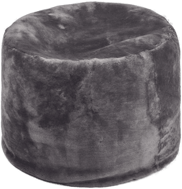 Natures Collection Rund pouf Mørk Grå D55xH36 cm