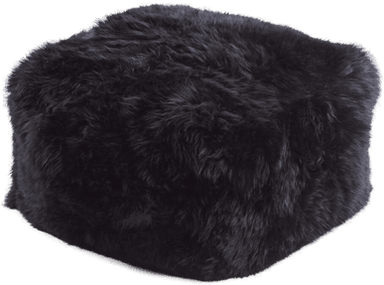 Natures Collection Puff Langhåret Svart