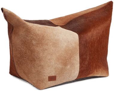 Warm & Comfy Puff Kalveskinn Brun 92x38x40 cm