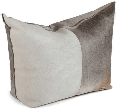 Warm & Comfy Puff Kalveskinn Grå 120x60x80 cm