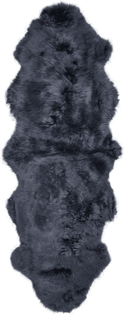 Natures Collection Saueskinn 180x60 cm - Marineblå