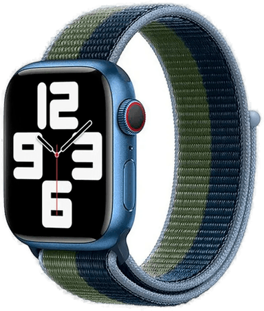 Lippa Nylonstropp til Apple Watch - Grønn/Blå