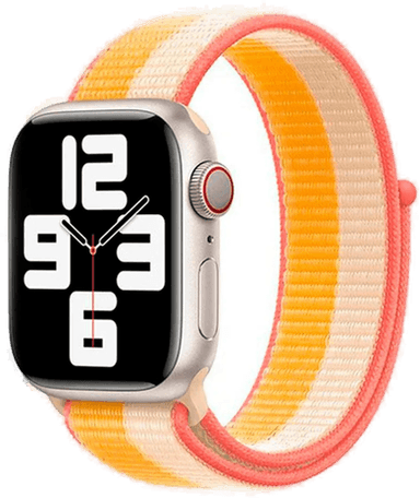 Lippa Nylonstropp Apple Watch Hvit/Gul