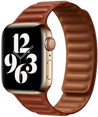 Lippa Apple Watch Magnetisk Skinnreim - Brun