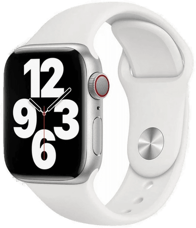 Lippa Silikon Stropp til Apple Watch – Hvit