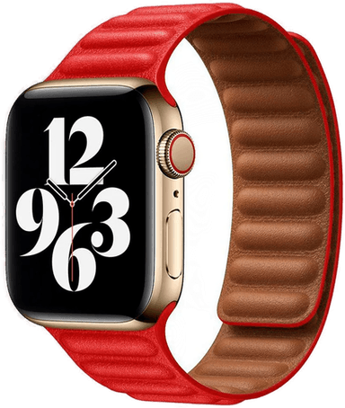Lippa Apple Watch Magnetisk Skinnreim - Rød