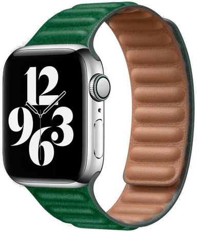 Lippa Magnetisk lærreim Apple Watch 38/40/41 Grønn/Brown