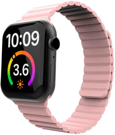 Lippa Apple Watch Magnetisk Silikonreim - Rosa