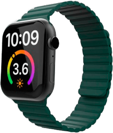 Lippa Magnetisk Silikonrem Apple Watch Mørkegrønn