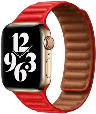 Lippa Apple Watch Magnetisk Skinnreim - Rød