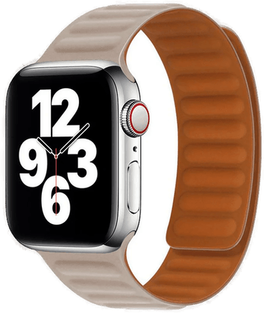 Lippa Apple Watch Magnetisk Skinnreim - Beige