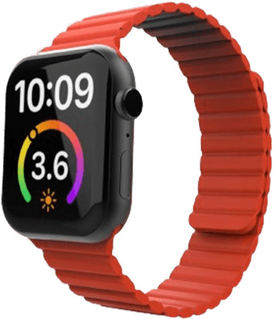 Lippa Magnetisk Silikonrem Apple Watch Rød