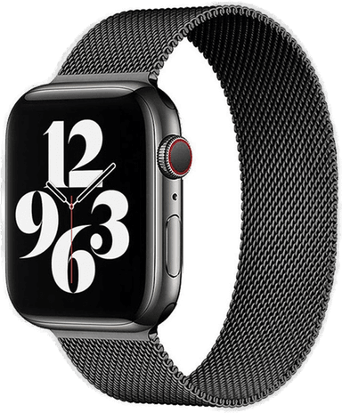 Lippa Apple Watch Reim Rustfritt Stål - Svart