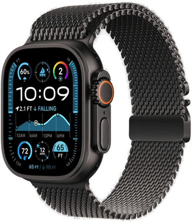 Lippa Apple Watch rustfritt stål lenke - Sort