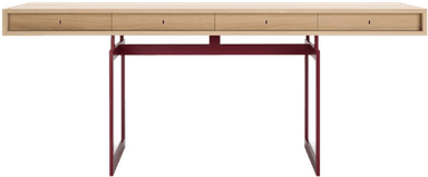 Karakter Skrivebord, Eik, Rød Ramme