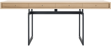 Karakter Skrivebord, Eik Top, Grå Ramme