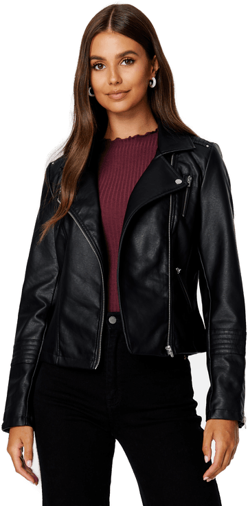 Only Gemma Faux Leather Biker