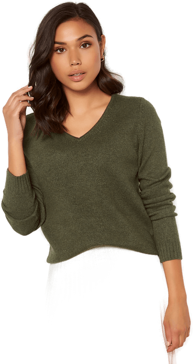 Vila Ril L/S V-neck Knit Top