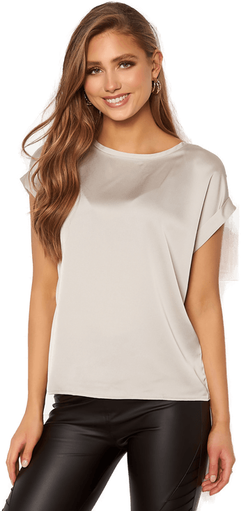 Vila Viellette S/S Satin Top