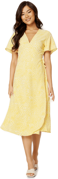 Vila Vilovie S/S Wrap Midi Dress