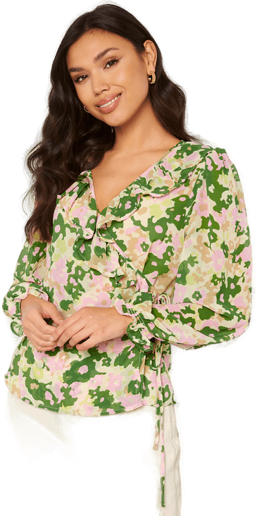 Object Collectors Item Kirsten L/S Wrap Top