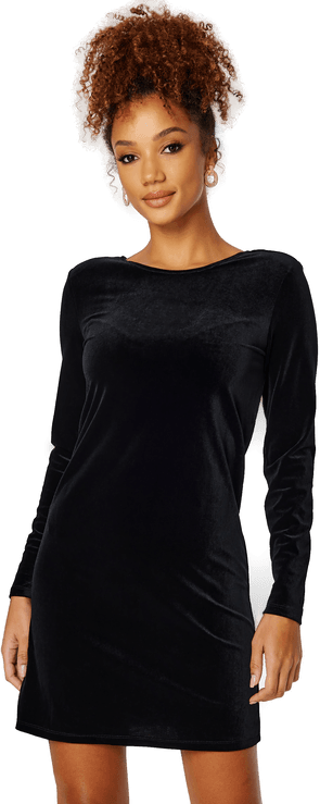 Vila Velvo Deep Back L/S Dress