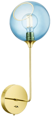 Design By Us Ballroom Long-vegglampe, blå