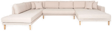 House Nordic U-formet sofa Lido Beige