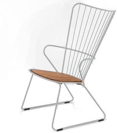 Houe Paon loungestol hvit/taupe