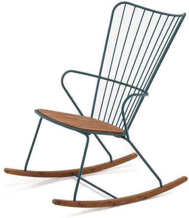 Houe Paon gyngestol grønn stål