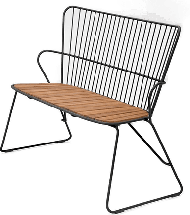 Houe Paon benk svart stål