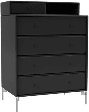 Montana Keep Chest Of Drawers 05 Black Matt Chrome
