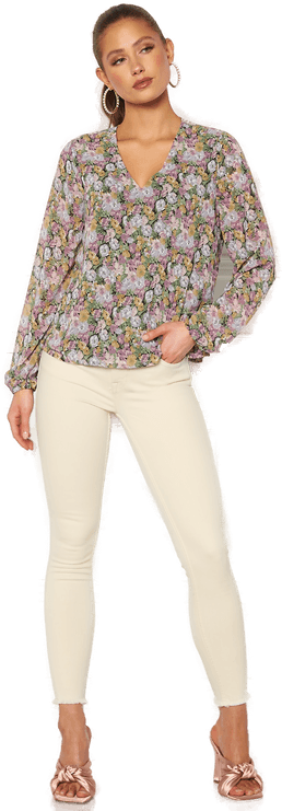 Only Blush Mid Ank Raw Jeans