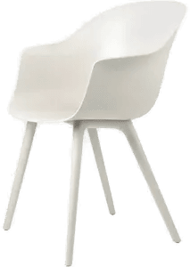 Gubi Bat Dining stol alabaster white