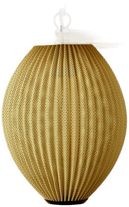 Gubi Satellite pendellampe, svart/sennepsgull