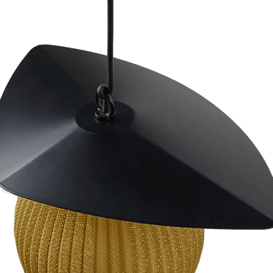 Gubi Satellite pendellampe, svart/sennepsgull