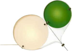 Gubi Coppia bordlampe, elfenben/grønn