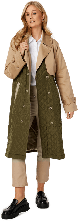 Yas Regina Padded Trench Coat