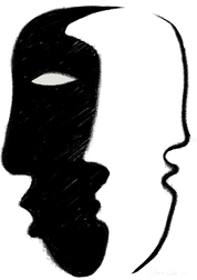 Malerifabrikken Poster Face to Face Svart