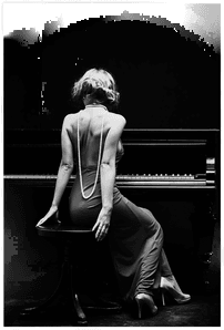 Malerifabrikken Poster Piano Lady Svart