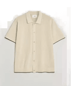 NN07 Nalo Knitted Shirt Ivory