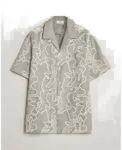 NN07 Julio Flower Shirt Deep Truffle