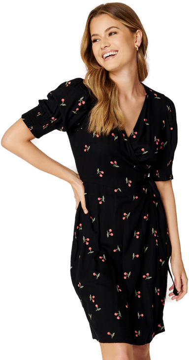 Pieces Nya 2/4 Wrap Dress