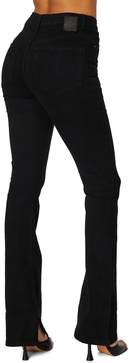 Pieces Peggy HW Flared Slit Jeans