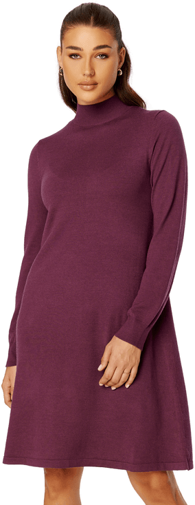 Pieces Jalina LS T-Neck Dress