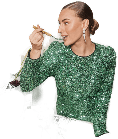 Selected Colyn LS Short Sequins Dress